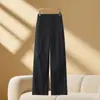 Pantalones Anchos Nuevos para Mujer Hechos a Medida Otoño/Invierno 2026, Forrados de Felpa, Cintura Alta, Corte Tridimensional, Caída, Sueltos, Adelgazantes, Pierna Recta