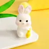 Figura Decorativa de Pastel de Conejo de Moda Dibujos Animados Lindo Mini Conejo Blanco Decoración de Mesa de Postre de Cumpleaños Topper