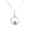 Collar de plata de ley S925 con forma de ola coreana y diamantes redondos incrustados, colgante clásico explosivo para mujer, cadena de clavícula, regalo de Navidad.