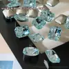 Diamantes rectangulares octogonales de corte zircón para decoración de uñas, brillantes y coloridos de corte flor de hielo, caramelos de hielo mahjong, decoraciones de uñas portátiles