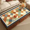 Alfombrilla para mesa de centro de sala de estar estilo americano, modelo nuevo 2025, alfombrilla de mesa de lujo ligero de alta gama, lavable, impermeable, a prueba de aceite, alfombrilla protectora para escritorio