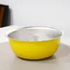 Bacia de ovos de três peças em estilo coreano com escala para aprofundar o conjunto de tigela de cozimento 304 de aço inoxidável salada de presente
