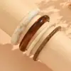 Pulsera de Aro Grueso de Alta Gama a la Moda para Mujer Color Ámbar Retro Acrílico Acetato Aro Redondo Grande Pulsera Joyería Decorativa