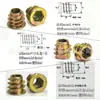 [Salida de Fábrica] Accesorios de Ferretería para Muebles Aleación de Zinc Dientes Internos y Externos Tuerca Trapezoidal Tuerca Embebida con Intermediario