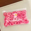 100 Piezas Gomas para el Cabello de Margarita Sencillas Empaquetadas en Bolsa Bandas de Goma de Nylon Coloridas Anillos de Toalla Accesorios de Cabello de Moda Cuerdas para el Cabello Lote