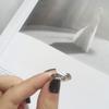 Plata esterlina S925 estilo coreano de Corea del Sur simple abierto patrón de cuerda plana moda antiguo envejecido personalidad anillo de plata lisa anillo para mujer
