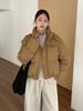Jaqueta Puffer Tg Estilo Casual com Capuz Removível e Pequeno Bordado no Peito Jaqueta Solta para Mulheres Novo Estilo Inverno 2025 25787