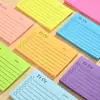 Línea Horizontal de Color Sólido de Papel Fluorescente para Planificador, Bloc de Notas Multicolor, Notas Adhesivas