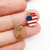 Venta Caliente Transfronteriza Aceite Goteando KC Oro Bandera Americana Sombrero Estrella de Cinco Puntas Globo Aerostático Colgante Accesorios de Joyería Creativa DIY
