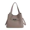 Bolsa Saco Casual e Versátil para Mulheres 2025 Inverno Nova Textura de Alto Padrão Estilo Estrangeiro Bolsa de Ombro Único Transversal