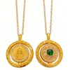 Nueva Llegada en la Joyería: Colgante Redondo Bebé Buda de la Suerte, Joyería de Oro Arena Vietnamita para Mujer, Mismo Estilo que en Transmisión en Vivo, Mayoreo