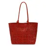 Bolsa Cesta de Vegetais Tecida Vazada Bolsa Feminina 2026 Nova Moda Bolsa de Mão Bolsa de Ombro Grande Capacidade Bolsa Tote para o Dia a Dia