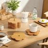 Tapete Isolante Térmico de Bambu Natural Doméstico Anti-queimadura Espessado Tapete de Mesa de Jantar Tapete para Panela de Areia Porta-copos Tapete para Vegetais Fácil de Limpar Tapete Resistente ao Calor
