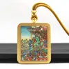 Tangka de Acero de Titanio Dorado Pintado a Mano Parcial, Tara Verde, Tara Blanca, Buda de la Medicina Tangka, Amuleto de Buda Portátil, Productos Culturales y Creativos de Templos