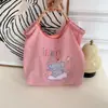 37292 Bolso de Hombro Grande con Bordado de Elefante Lindo Bolso Tote Dopamina para Mujer Bolso Tote de Tela Oxford para Estudiante