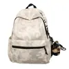 Nueva Marca de Moda Bolsa Escolar para Niñas, Mochila para Escuela Secundaria y Preparatoria con Gran Capacidad, Lindo Colgante de Cachorro de Peluche, Mochila de Doble Hombro para Mujeres