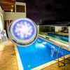 Lâmpada de piscina led colorida de parede subaquática lâmpada de parede subaquática lâmpada de lago para peixes externa RGB + luz branca 12V