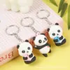 Llavero Colgante de Panda de Dibujos Animados Pegamento Suave Muñeco Panda Celebridad de Internet Colgante para Bolso Pareja Colgante Pequeño Regalo para Eventos