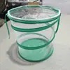 Venta Directa de Fábrica Cesta de Almacenamiento con Tapa Transparente de PVC Cubo de Almacenamiento para Juguetes Cesta de Almacenamiento Plegable de Malla Fina Transparente Resistente