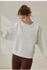 Sudadera de cuello redondo, colección otoño-invierno 2026, ropa de mujer de manga larga, estilo vintage corto, top casual y elegante, versátil y de corte holgado
