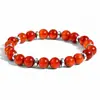 Pulseras europeas y americanas para hombre transfronterizas, piedra de ojo de tigre, lapislázuli, piedra con patrón azul, pulseras elásticas de colores mixtos, joyería de estilo europeo y americano al por mayor