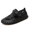 Sandálias de Tamanho Grande para o Verão de 2024 Sandálias Masculinas Casuais de Moda Baotou com Velcro Sandálias Masculinas Respiráveis para Uso Externo Croc Shoes Dropshipping