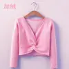 Ropa de baile para niños ropa de práctica para niñas chal de manga larga de invierno acolchado de terciopelo no vierte terciopelo ropa de ballet al por mayor