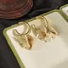Aretes Florales Estilo Maillard de Aguja Plateada, Diseño Retro de Nicho, Dulces Modernos Elegantes, Aretes de Lujo Accesibles Personalizados