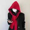 Balaclava Transfronteiriça Feminina Outono e Inverno Proteção Quente para Ouvidos Chapéu de Lã Lenço Japonês e Coreano Xale Integrado Chapéu de Tricô