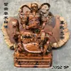 Suprimentos Culturais Taoístas Estátua de Jubaia Atingida por Raio 20cm Ornamento de Estátua do Imperador Zhenwu Adoração Doméstica Escultura em Madeira Fina
