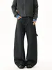Roupas Masculinas Fengshe / Jeans listrado de perna larga estilo retrô americano descontraído com uma leve curva para homens e mulheres