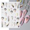 FULL BEAUTY transfronterizo nuevo Halloween relieve tridimensional gema ojo de demonio araña pegatinas para uñas al por mayor