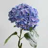 Hortênsia Artificial Impressa em 3D Simulada para Decoração de Casa, Hortênsia com Filme Hidratante Cor de Pintura a Óleo, Hortênsia Azul-Roxa