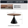 Mesa Redonda de Comedor y Combinación de Sillas de Nogal Negro Estilo Italiano Mesa de Comedor Minimalista Mesa Redonda Estilo Retro Mesa Redonda Pequeña para Apartamento Hogareño Estilo Francés