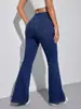 Jeans boca de sino elástico de cintura alta para mulheres europeias e americanas da Amazon para modelar as pernas, controle da barriga, levantamento dos glúteos e emagrecimento