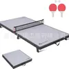 Mesa de ping pong de 48" para uso doméstico, compacta y plegable, adecuada para entretenimiento familiar y entre padres e hijos, mesa de ping pong portátil