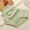 Ropa interior de mujer sin costuras de talle medio color nude algodón entrepierna antibacteriana cómoda transpirable calzoncillos sencillos dulces para estudiante