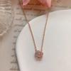 Collar de Flor de Cerezo Rosa Lujo Ligero Temperamento Sentido de Alta Gama Súper Inmortal Chica de Deseo Puro Estilo Ins Diseño de Nicho Cadena para la Clavícula