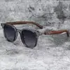 Gafas de Sol Estilo Europeo y Americano con Patas de Madera con Veta para Mujeres, Hombres, Protección Solar UV, Lujo Ligero