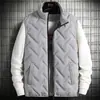 Colete masculino transfronteiriço outono e inverno jaqueta acolchoada de algodão moda coreana colete masculino solto inverno bonito casaco colete acolchoado atacado