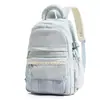 Mochila listrada transfronteiriça de alta aparência para alunos do ensino fundamental II e médio, mochila feminina de nicho simples e estilosa de grande capacidade