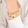 Moda europea y americana pulsera de acero inoxidable amor multicapa pulsera para mujer grabado joyería de acero de titanio fabricantes venta al por mayor