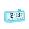 Despertador para Estudiantes, Pantalla Digital Grande, Reloj Electrónico con Temperatura y Humedad Integradas, Sensor de Luz Automático, Funcionamiento Silencioso, Alarma