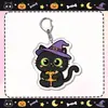 Chaveiro Pingente Fantasma Fofo de Halloween Estilo Acrílico Plano Fofo Contorno de Linhas Simples Imagem Boba