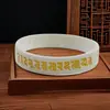 Atacado Audição e Uso da Pulseira de Silicone do Mantra da Libertação Pulseira de Borracha Pulseira de Pulso com Nó do Mantra Tathagata Grande Quantidade e Excelente Preço