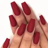 Cross-border Wearable Feminino Nail Art Atacado Simples Médio-retangular Cor Sólida Nail Art Patch Wear Armor Venda por atacado