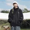 Sudadera Gruesa con Media Cremallera para Hombre Sudadera de Invierno Engrosada con Capucha Estilo Americano Color Sólido Top Abrigo Cálido de Forro Polar Moderno