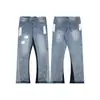Marca de moda de comércio exterior transfronteiriço Gallery dept jeans retro desgastado com respingos de tinta high street calça de perna reta perna larga masculino