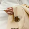Botón Doble de Resina y Metal Fangyuan Chaqueta de Traje Moda Abrigo Suéter de Lana Suéter de Punto Botón Decorativo Exquisito