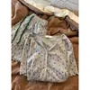 Pijama de oso estilo coreano ins dulce y femenino para mujer, conjunto de cárdigan de manga corta y shorts para primavera y verano, se puede usar para salir
